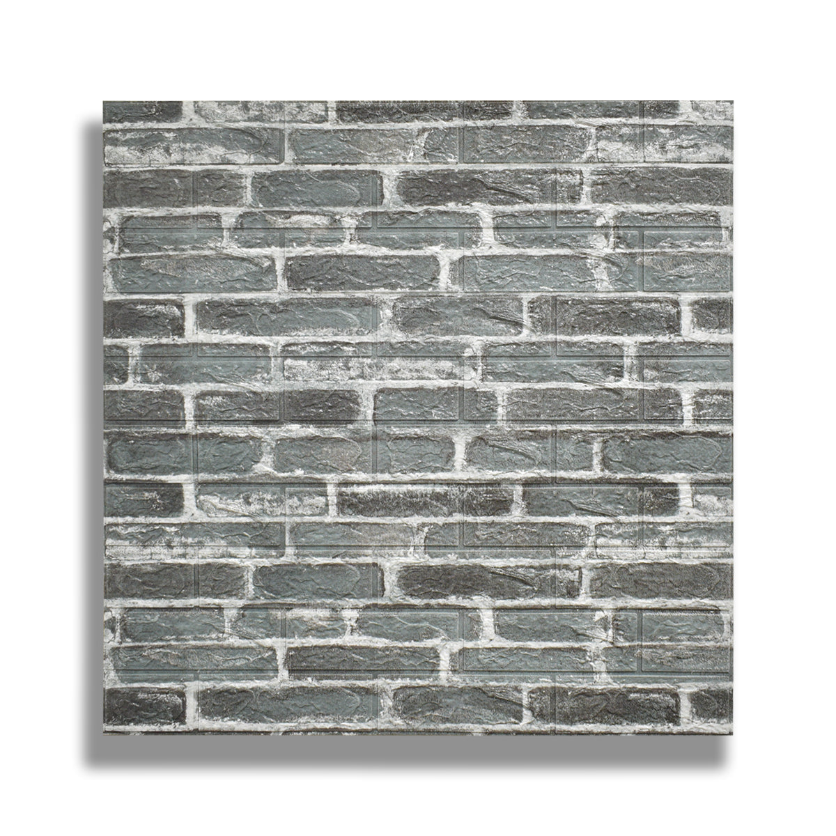 Set 10x Tapet 3D Autoadeziv, rezistent la apa, usor de curatat, 70x77cm, Naimeed D3587, model caramida, Negru/Alb