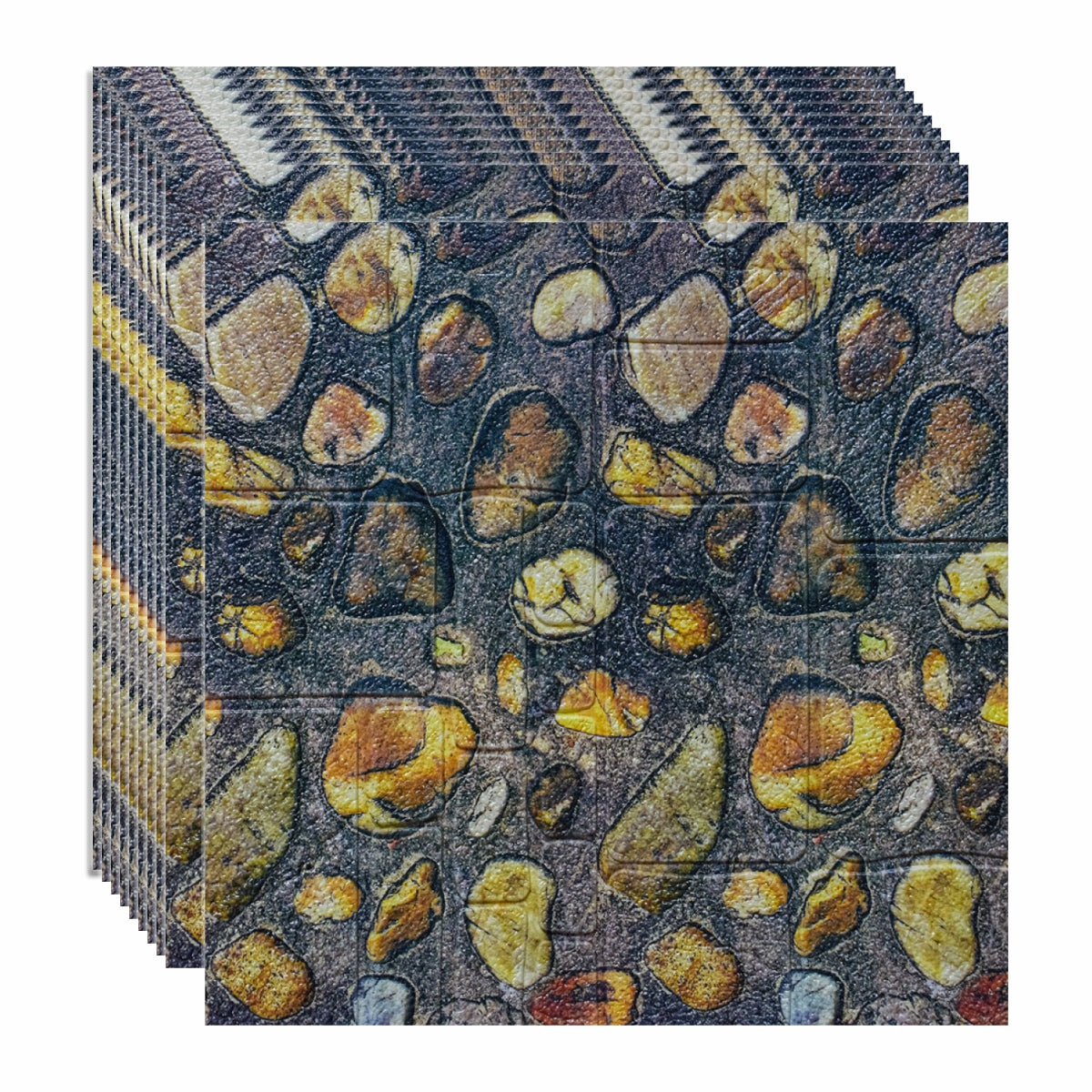 Set 10 x Tapet 3D autoadeziv, design modern, usor de curatat, 70x70 cm, Naimeed D3596
