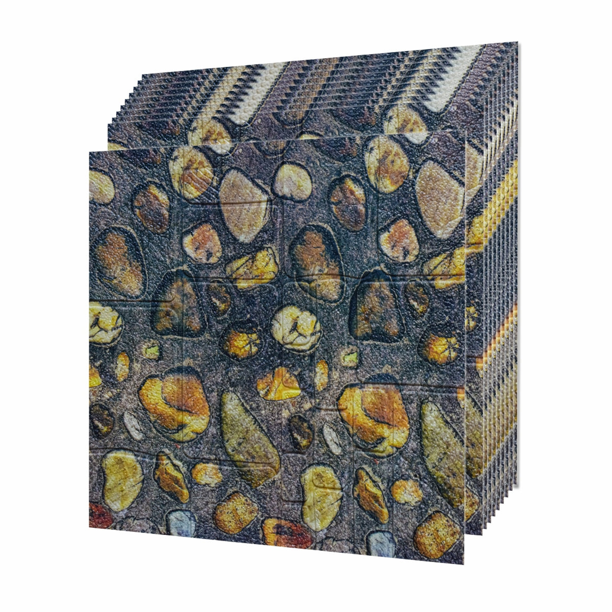 Set 10 x Tapet 3D autoadeziv, design modern, usor de curatat, 70x70 cm, Naimeed D3596