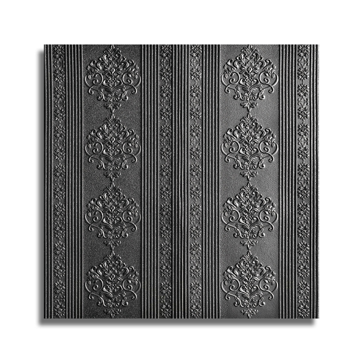 Set 10x Tapet 3D Autoadeziv, 5mm grosime, rezistent la apa, usor de curatat, 70x70cm, Naimeed D3601, model elegant, Negru