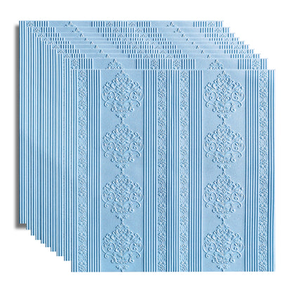 Set 10x Tapet 3D Autoadeziv, 5mm grosime, rezistent la apa, usor de curatat, 70x70cm, Naimeed D3602, model elegant, Bleumarin
