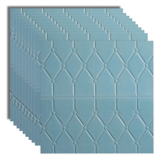 Set 10x Tapet 3D Autoadeziv, 5mm grosime, rezistent la apa, usor de curatat, 70x70cm, Naimeed D3605, model modern, Bleumarin