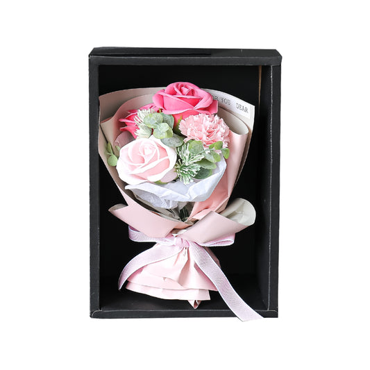 Aranjament floral elegant, flori de sapun, D4071, Roz