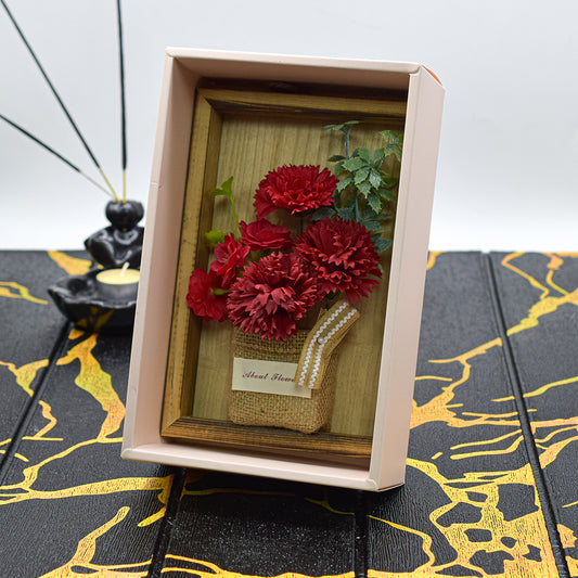 Aranjament floral elegant, flori de sapun, D4085, Rosu
