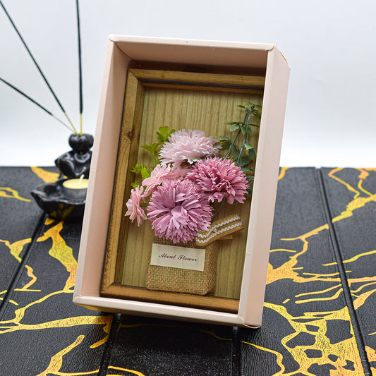 Aranjament floral elegant, flori de sapun, D4085, Roz