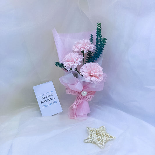 Aranjament floral elegant, flori de sapun, D4087, Roz
