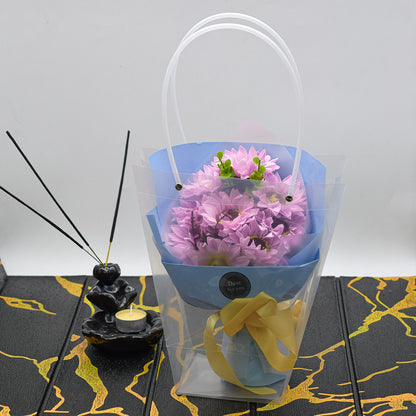Aranjament floral elegant, flori de sapun, D4088, Roz