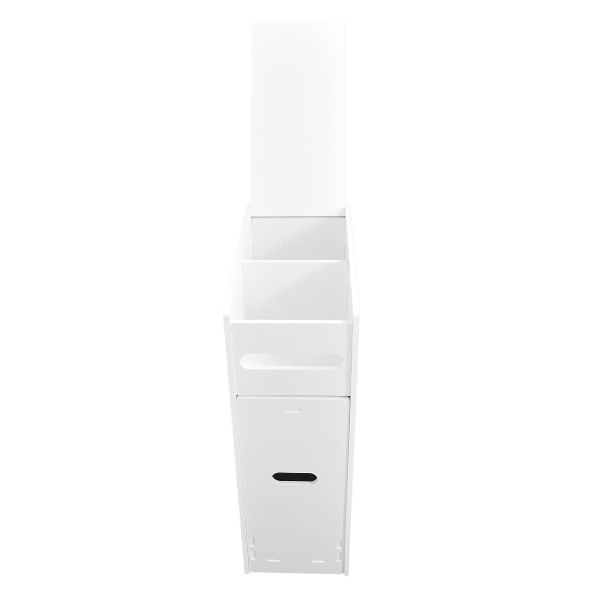 Dulapior pentru baie, cu capac si raft depozitare produse curatenie, D41, culoare Alb, 96 x 40 x 20 cm