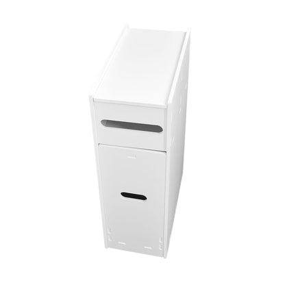 Dulapior pentru baie, cu capac si raft depozitare produse curatenie, D41, culoare Alb, 96 x 40 x 20 cm