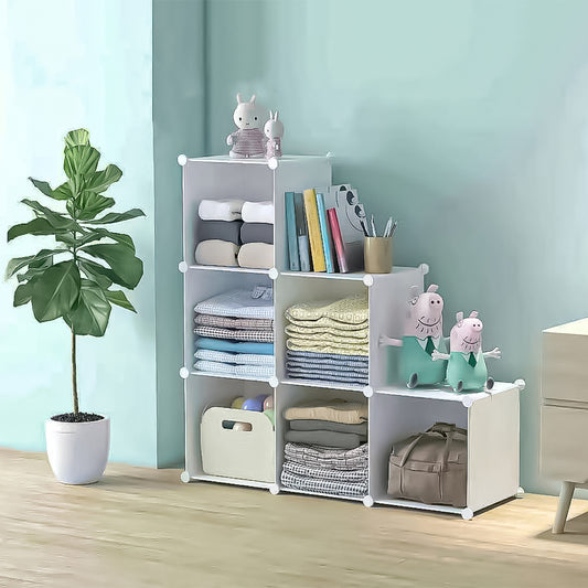 Dulap Modular, 6 Compartimente, D4106, Alb