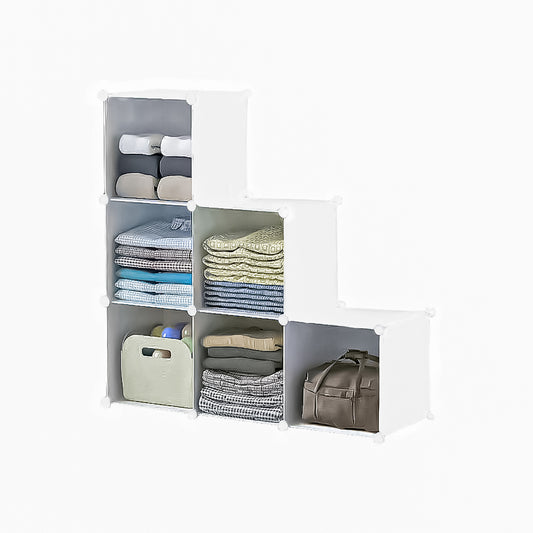 Dulap Modular, 6 Compartimente, D4106, Alb