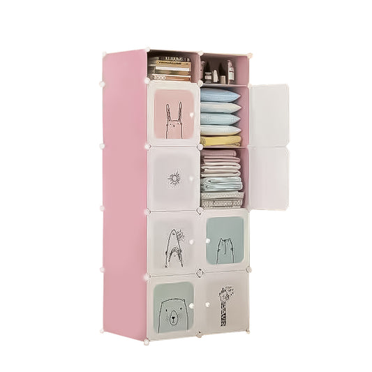 Dulap Modular, 10 Compartimente, D4118, Roz