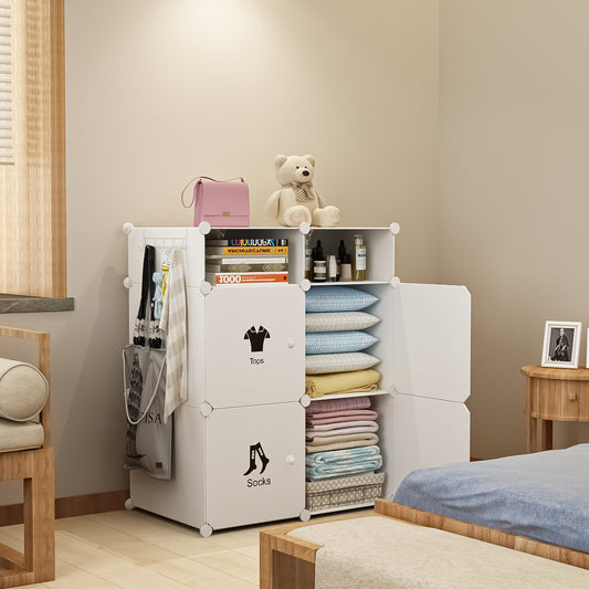 Dulap Modular, 6 Compartimente, D4119, Alb