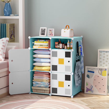 Dulap Modular, 6 Compartimente, D4121, Blue