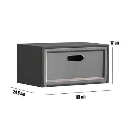 Set 3 cutii pentru depozitare pantofi, Naimeed D4151, polipropilena, Negru