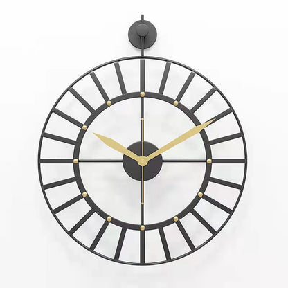 Ceas de perete, stil elegant, Metal, mecanism Silentios, D4159, 50 cm, Negru