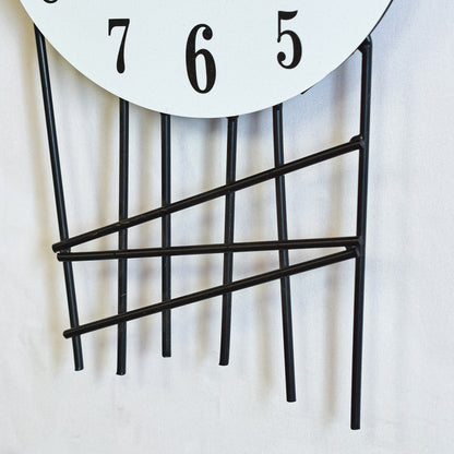 Ceas de perete, stil elegant, Metal, mecanism Silentios, D4186, 46*88 cm, Negru