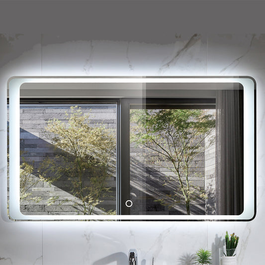Oglinda baie, sistem iluminare LED, IP44, 120x70cm, D4219, Dezaburire, Touch