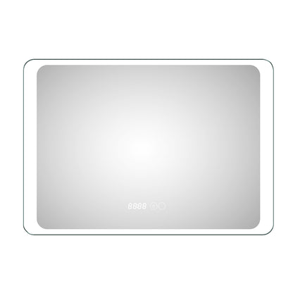 Oglinda baie, sistem iluminare LED, IP44, 100x70cm, D4221, Dezaburire, Touch, Ceas