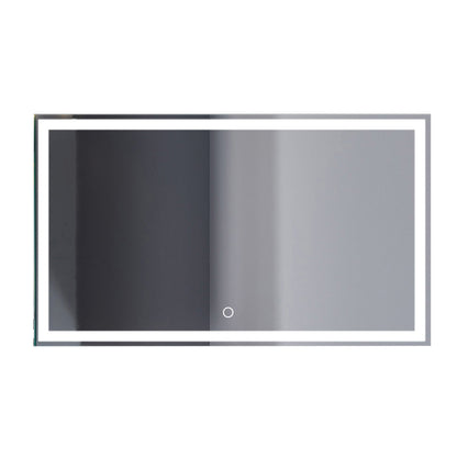 Oglinda baie, sistem iluminare LED, IP44, 100x70cm, D4227, Dezaburire, Touch