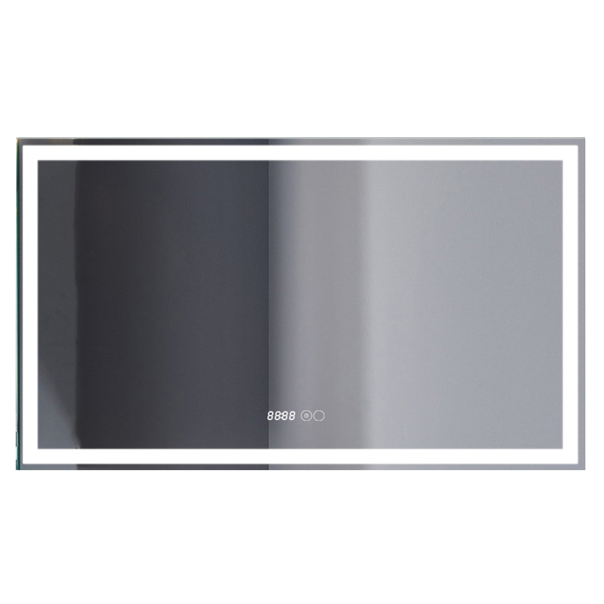 Oglinda baie, sistem iluminare LED, IP44, 120x70cm, D4228, Dezaburire, Touch, Ceas