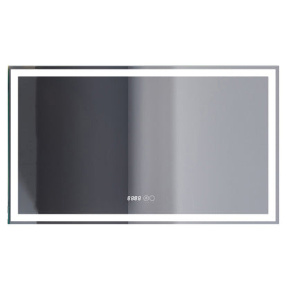 Oglinda baie, sistem iluminare LED, IP44, 120x70cm, D4228, Dezaburire, Touch, Ceas