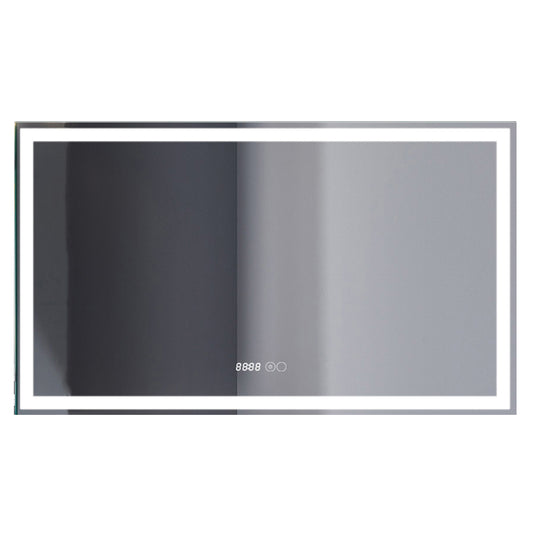 Oglinda baie, sistem iluminare LED, IP44, 120x70cm, D4228, Dezaburire, Touch, Ceas