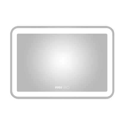 Oglinda baie, sistem iluminare LED, IP44, 100x70cm, D4230, Dezaburire, Touch, Ceas