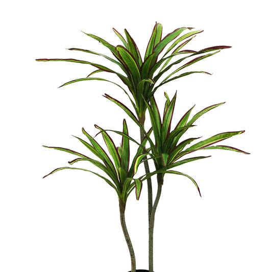 Planta artificiala, Dracaena fara ghiveci, D4278, 140cm, verde/rosu