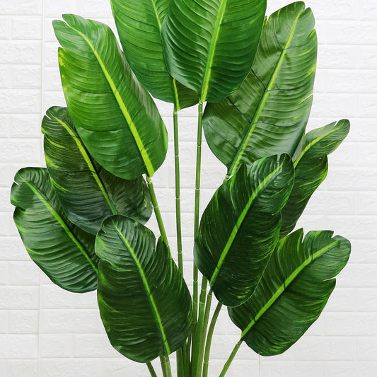 Planta artificiala, Ravenala fara ghiveci, 10 frunze, D4296, 160cm, verde