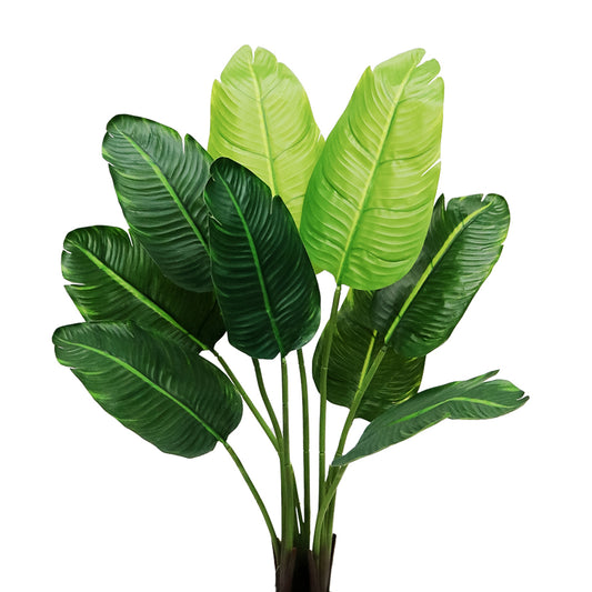 Planta artificiala, Ravenala fara ghiveci, 9 frunze, D4298, 120cm, verde