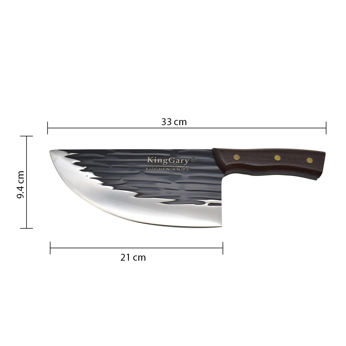Cutit macelar de bucatarie D4304, otel inoxidabil, 33cm