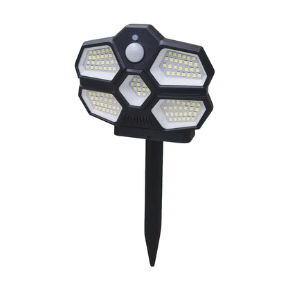 Lampa solara, cu senzor de miscare, lumina LED,  acumulator, Naimeed D4334, 124 LED-uri