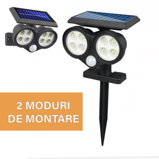 Lampa solara, cu senzor de miscare, lumina LED,  acumulator, Naimeed D4336, 48 LED-uri