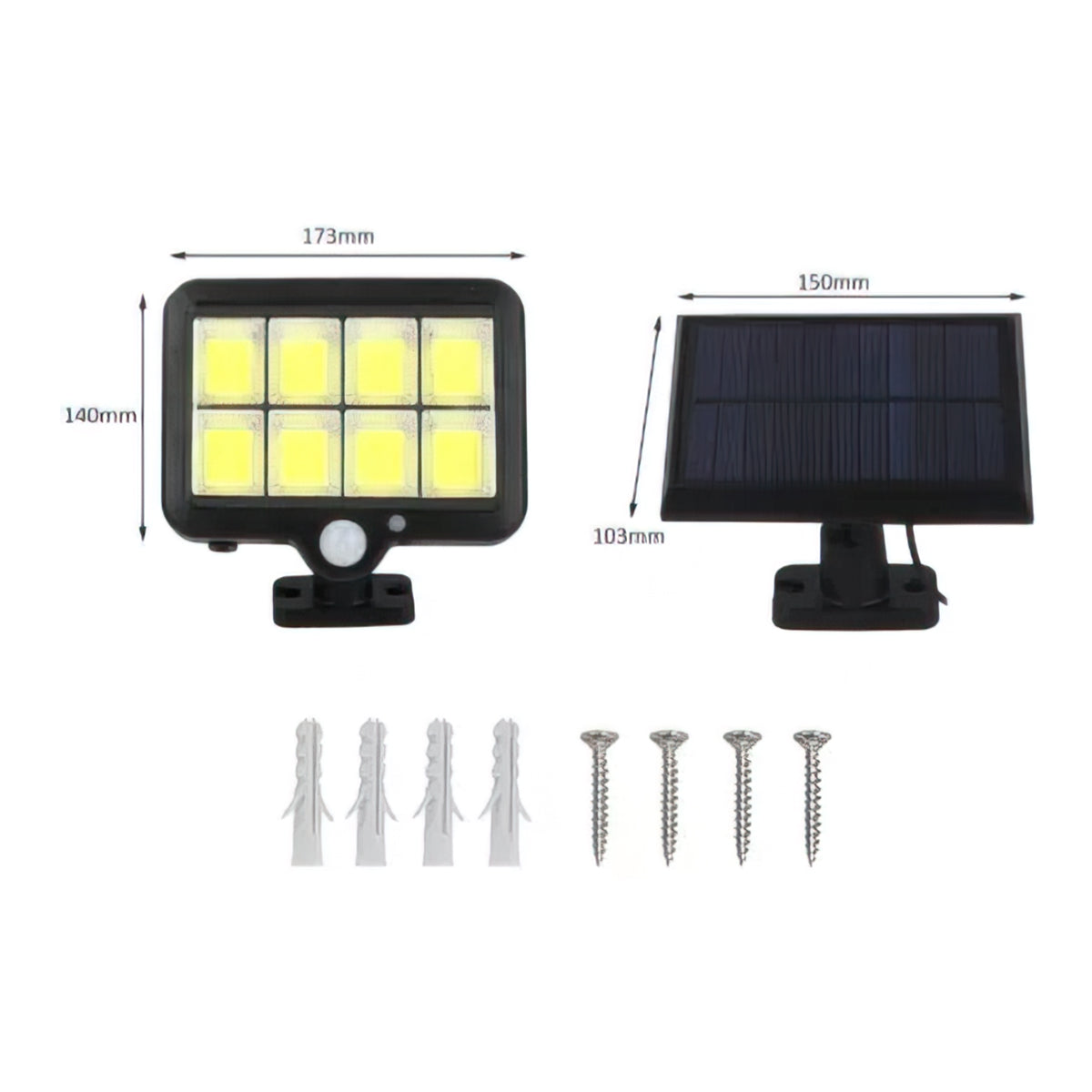 Lampa solara, cu senzor de miscare, lumina LED,  acumulator, Naimeed D4345, COB 160 LED-uri
