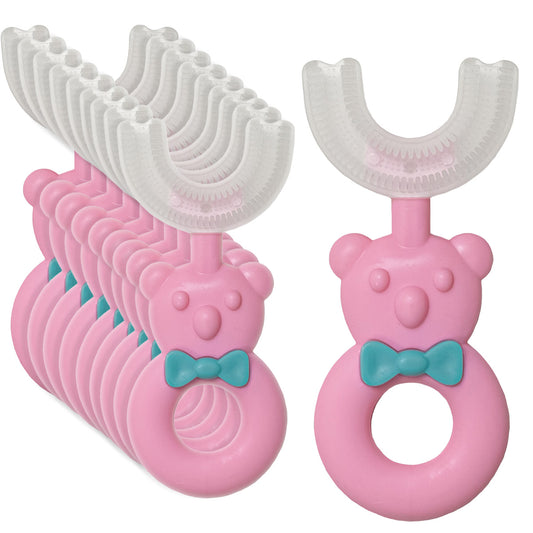 Set 10 Periute de Dinti Naimeed D4367-Roz, Circulare U-shape, pentru Copii 2-6 ani