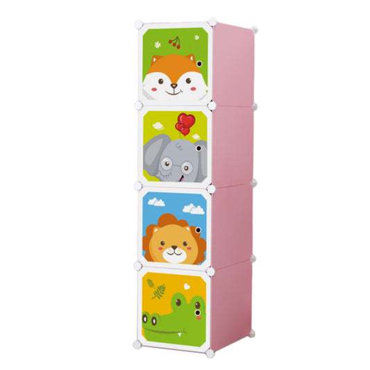 Dulap Modular Copii, 4 Usi, D4380, Roz