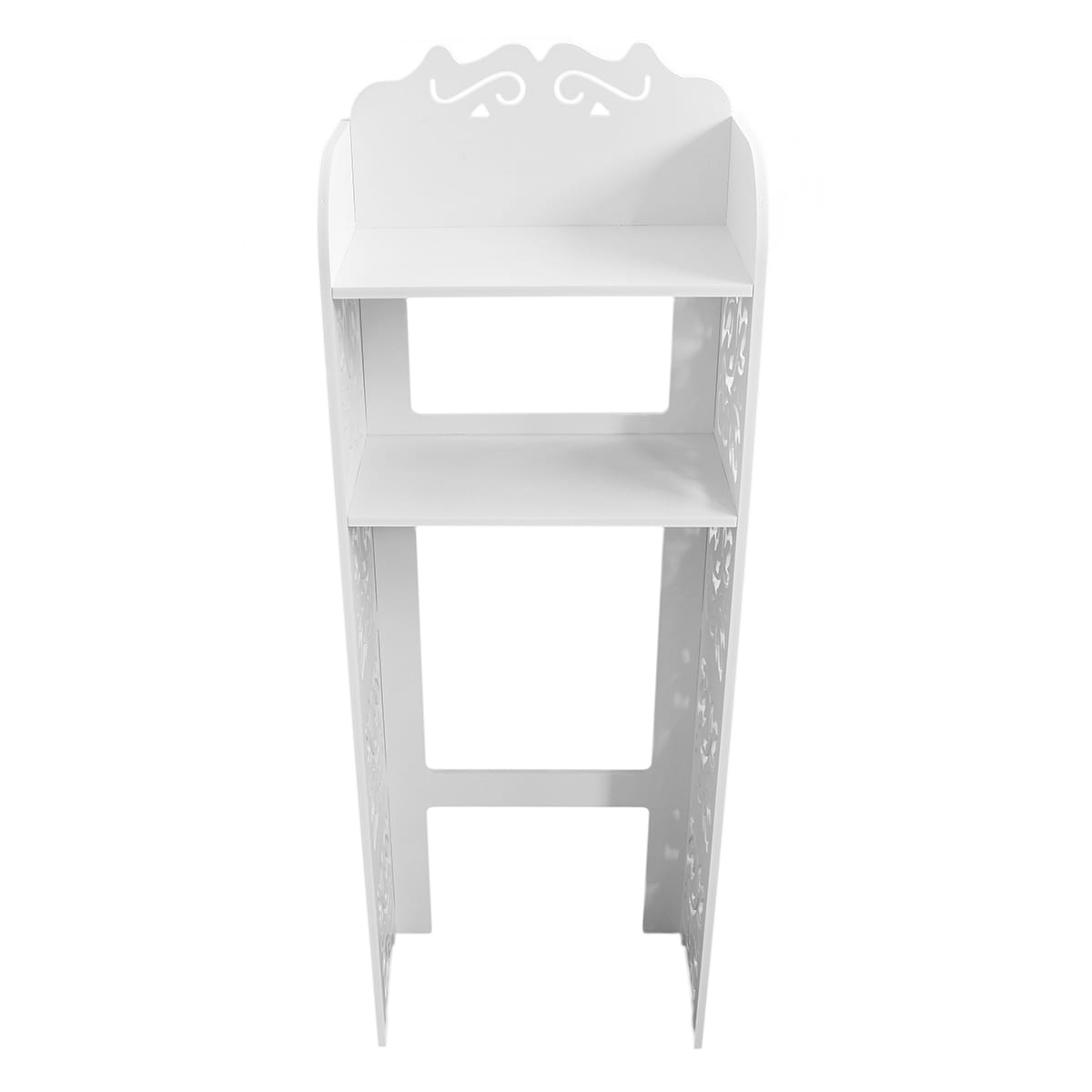 Raft cu doua etajere, pentru baie, pozitionare deasupra vasului de toaleta, Naimeed D44, culoare Alb, 45 x 25 x 128 cm