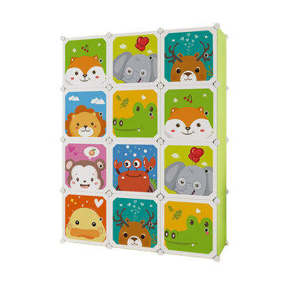 Dulap Modular Copii, 12 Usi, D4400, Verde