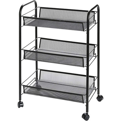 Raft metalic mobil, multifunctional, 3 polite, Naimeed D4402, Negru