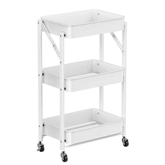 Raft metalic mobil, multifunctional, 3 polite, Naimeed D4403, Alb