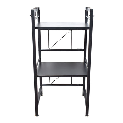 Raft metalic, lungime ajustabila, 2 polite, Naimeed D4406, Negru