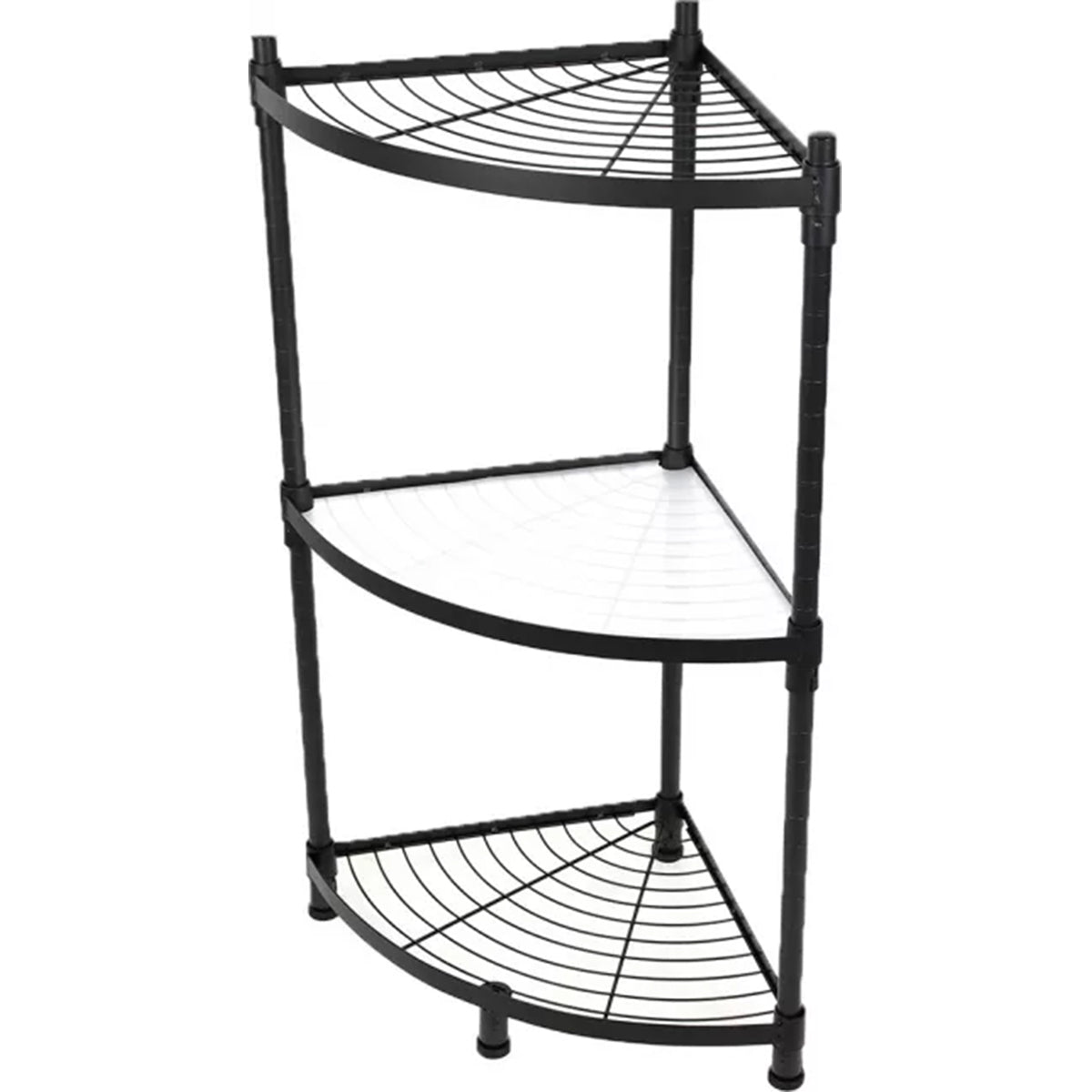 Raft metalic, multifunctional, 3 polite, Naimeed D4407, Negru