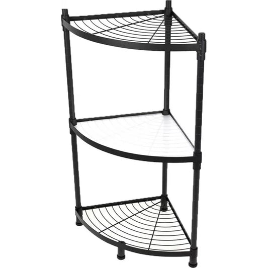 Raft metalic, multifunctional, 3 polite, Naimeed D4407, Negru