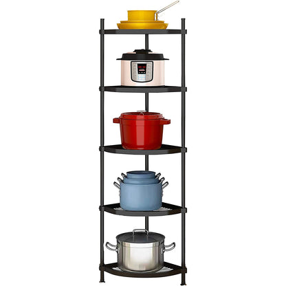 Raft metalic, multifunctional, 5 polite, Naimeed D4409, Negru
