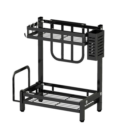 Raft metalic, multifunctional, 2 polite, Naimeed D4428, Negru