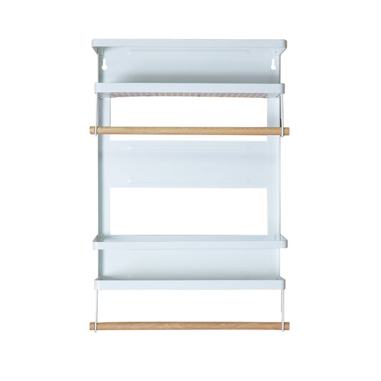 Raft metalic, multifunctional, prindere magnetica, 2 polite, Naimeed D4440, Alb