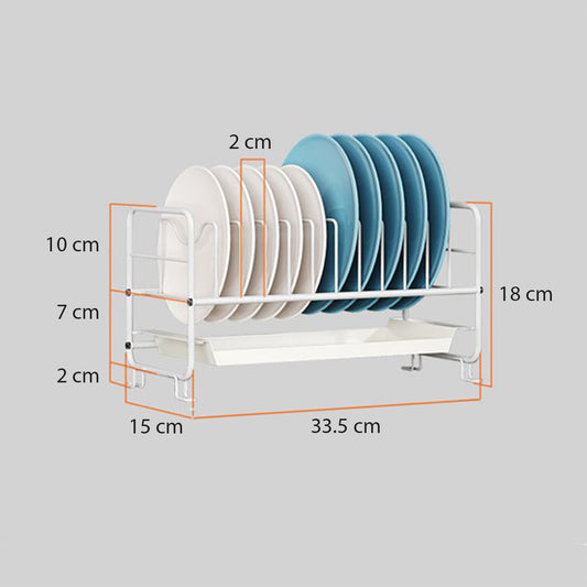Raft metalic pentru vase, Naimeed D4448, Alb