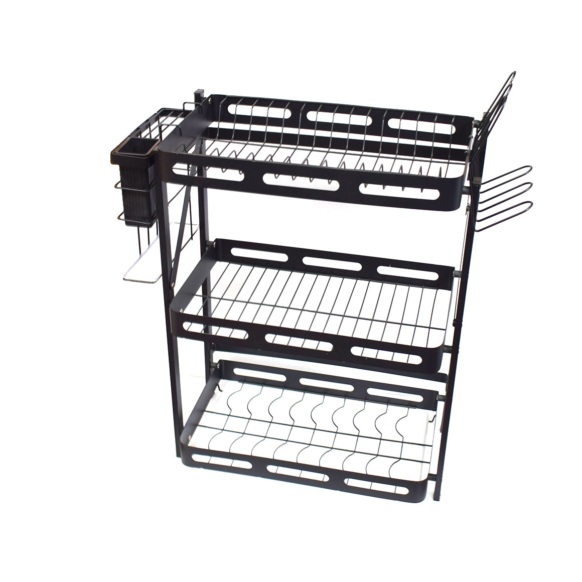 Raft metalic pentru vase, 3 polite, Naimeed D4463, Negru