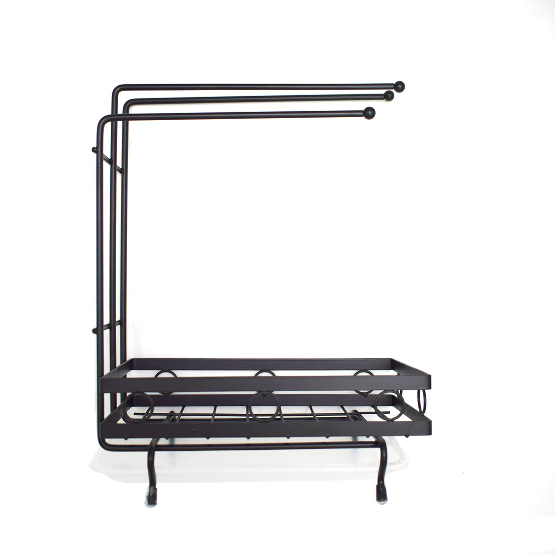 Suport metalic pentru prosoape, Naimeed D4480, Negru